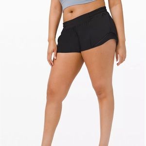 Black Lululemon Hottie Hot Short 2.5” size 4